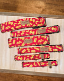 Red Macaroni Pasta Noodles Dog Collar