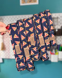 Pizza Slices on Navy Dog Collar