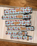 Cherry Pies on Light Blue Dog Collar