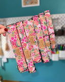 Magical Meadow Pink Flowers Dog Collar