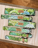 Abstract Forrest on Green Dog Collar