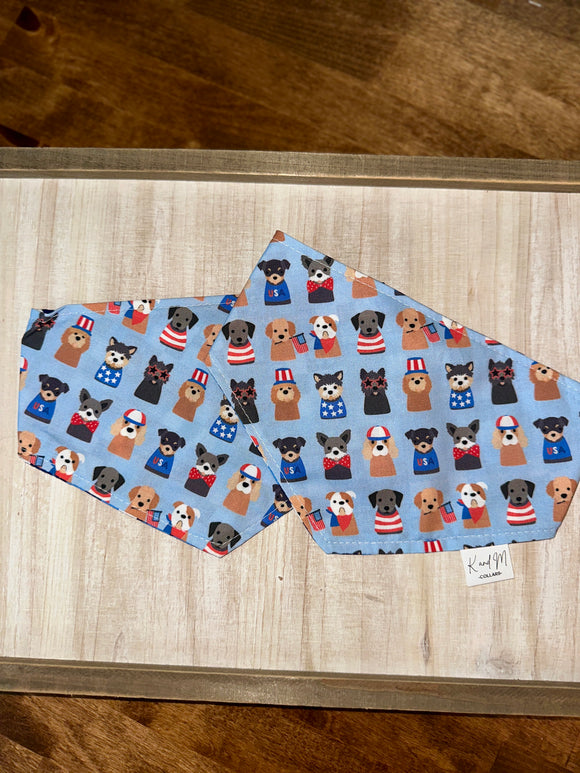 Patriotic Pups Reversible Dog Bandana