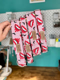 Red and Pink Vampire Lips Halloween Dog Collar