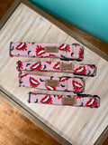 Red and Pink Vampire Lips Halloween Dog Collar