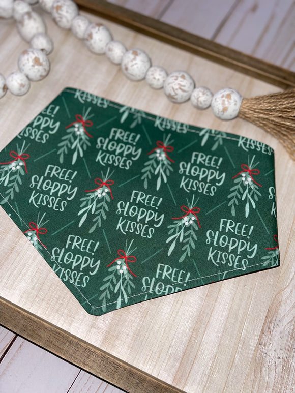 Free Sloppy Kisses Reversible Dog Bandana