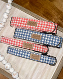 Red Houndstooth Dog Collar