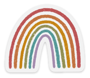 Clear Pride Rainbow Sticker 2.5x2.5in.