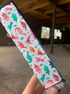 Multicolor Dinosaur Fabric Dog Collar